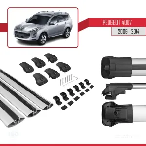 Peugeot 4007 2006-2014 Arası ile uyumlu ACE-1 Ara Atkı Tavan Barı GRİ 3 ADET BAR thumb 5