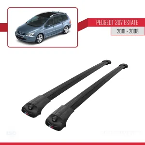 Peugeot 307 SW 2001-2008 Arası ile uyumlu ACE-1 Ara Atkı Tavan Barı SİYAH thumb 3