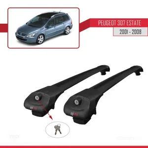 Peugeot 307 ESTATE 2001-2008 Arası ile uyumlu ACE-1 Ara Atkı Tavan Barı SİYAH thumb 4