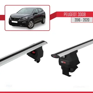 Peugeot 3008 2016-2020 Arası ile uyumlu ACE-4 Ara Atkı Tavan Barı GRİ thumb 5