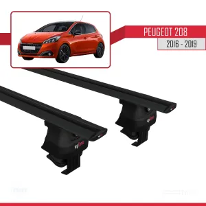 Peugeot 208 2015-2019 Arası ile uyumlu ACE-4 Ara Atkı Tavan Barı SİYAH - Görsel 4