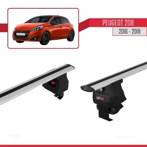 Peugeot 208 2015-2019 Arası ile uyumlu ACE-4 Ara Atkı Tavan Barı GRİ - Görsel 3