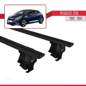 Peugeot 208 2012-2015 Arası ile uyumlu ACE-4 Ara Atkı Tavan Barı SİYAH - Görsel 4