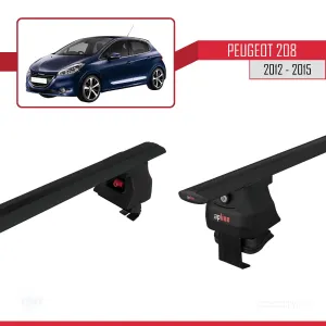 Peugeot 208 2012-2015 Arası ile uyumlu ACE-4 Ara Atkı Tavan Barı SİYAH - Görsel 5