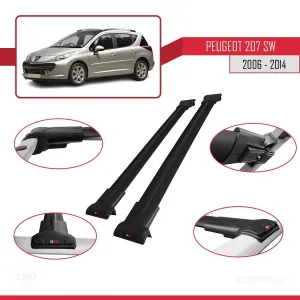 Peugeot 207 SW 2006-2014 Arası ile Uyumlu FLY Model Ara Atkı Tavan Barı SİYAH - Görsel 5