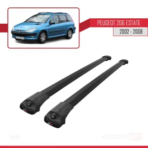 Peugeot 206 Estate 2002-2008 Arası ile uyumlu ACE-1 Ara Atkı Tavan Barı SİYAH thumb 3