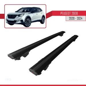 Peugeot 2008 2020 ve Sonrası ile uyumlu HOOK Model Anahtar Kilitli Ara Atkı Tavan Barı SİYAH thumb 4