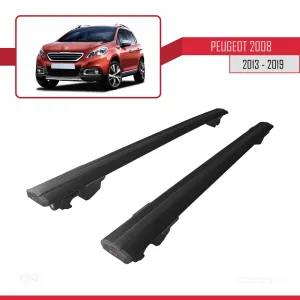 Peugeot 2008 2013-2019 Arası ile uyumlu HOOK Model Anahtar Kilitli Ara Atkı Tavan Barı SİYAH thumb 4