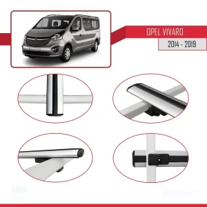Opel Vivaro 2014-2019 Arası ile uyumlu Basic Model Ara Atkı Tavan Barı GRİ 3 ADET - Görsel 4