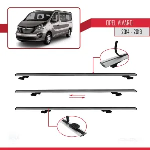 Opel Vivaro 2014-2019 Arası ile uyumlu Basic Model Ara Atkı Tavan Barı GRİ 3 ADET - Görsel 5