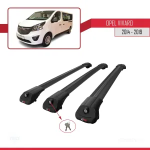 Opel Vivaro 2014-2019 Arası ile uyumlu ACE-1 Ara Atkı Tavan Barı SİYAH 3 ADET BAR - Görsel 4