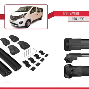 Opel Vivaro 2014-2019 Arası ile uyumlu ACE-1 Ara Atkı Tavan Barı SİYAH - Görsel 5