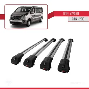 Opel Vivaro 2014-2019 Arası ile uyumlu ACE-1 Ara Atkı Tavan Barı GRİ 4 ADET BAR thumb 4