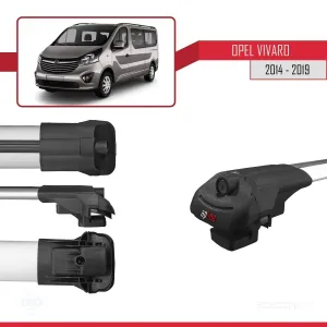 Opel Vivaro 2014-2019 Arası ile uyumlu ACE-1 Ara Atkı Tavan Barı GRİ 4 ADET BAR thumb 5