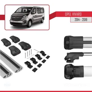 Opel Vivaro 2014-2019 Arası ile uyumlu ACE-1 Ara Atkı Tavan Barı GRİ - Görsel 5