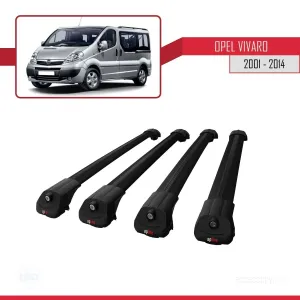 Opel Vivaro 2001-2014 Arası ile uyumlu ACE-1 Ara Atkı Tavan Barı SİYAH 4 ADET BAR - Görsel 4