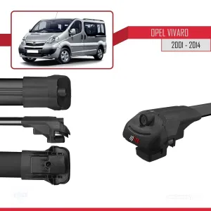 Opel Vivaro 2001-2014 Arası ile uyumlu ACE-1 Ara Atkı Tavan Barı SİYAH 4 ADET BAR - Görsel 5