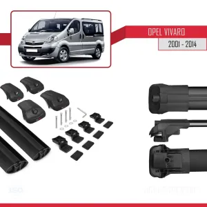 Opel Vivaro 2001-2014 Arası ile uyumlu ACE-1 Ara Atkı Tavan Barı SİYAH - Görsel 5