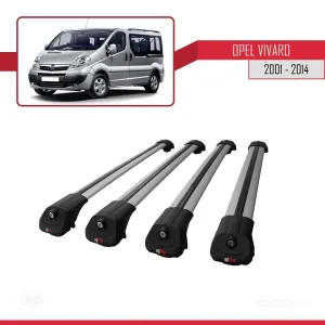 Opel Vivaro 2001-2014 Arası ile uyumlu ACE-1 Ara Atkı Tavan Barı GRİ 4 ADET BAR thumb 4