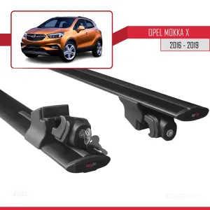 Opel Mokka X 2016-2019 Arası ile uyumlu HOOK Model Anahtar Kilitli Ara Atkı Tavan Barı SİYAH thumb 5