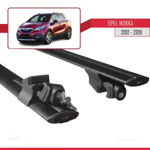Opel Mokka 2012-2019 Arası ile uyumlu HOOK Model Anahtar Kilitli Ara Atkı Tavan Barı SİYAH - Görsel 5