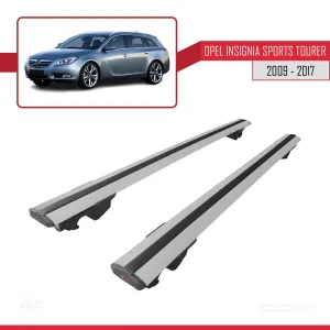 Opel İnsignia Sports Tourer 2009-2017 Arası ile uyumlu HOOK Model Anahtar Kilitli Ara Atkı Tavan Barı GRİ thumb 4