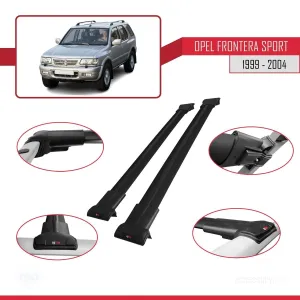 Opel Frontera Sport 1999-2004 Arası ile Uyumlu FLY Model Ara Atkı Tavan Barı SİYAH - Görsel 5