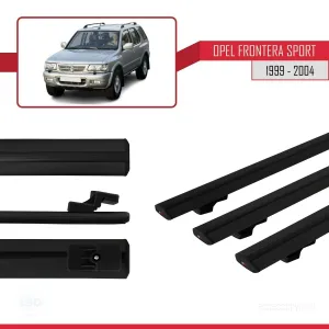 Opel Frontera Sport 1999-2004 Arası ile uyumlu Basic Model Ara Atkı Tavan Barı SİYAH 3 ADET thumb 3