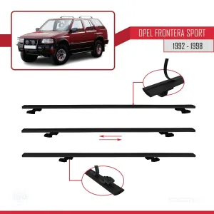 Opel Frontera Sport 1992-1998 Arası ile uyumlu Basic Model Ara Atkı Tavan Barı SİYAH 3 ADET - Görsel 5