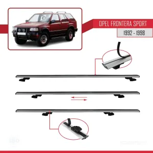Opel Frontera Sport 1992-1998 Arası ile uyumlu Basic Model Ara Atkı Tavan Barı GRİ 3 ADET thumb 5