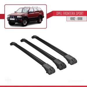 Opel Frontera Sport 1992-1998 Arası ile uyumlu ACE-1 Ara Atkı Tavan Barı SİYAH 3 ADET BAR thumb 3