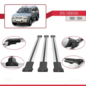 Opel Frontera 1999-2004 Arası ile Uyumlu FLY Model Ara Atkı Tavan Barı GRİ 3 ADET BAR - Görsel 5