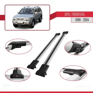 Opel Frontera 1999-2004 Arası ile Uyumlu FLY Model Ara Atkı Tavan Barı GRİ - Görsel 5