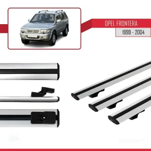 Opel Frontera 1999-2004 Arası ile uyumlu Basic Model Ara Atkı Tavan Barı GRİ 3 ADET - Görsel 3