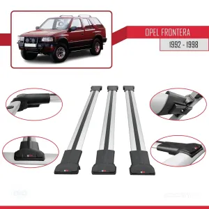 Opel Frontera 1992-1998 Arası ile Uyumlu FLY Model Ara Atkı Tavan Barı GRİ 3 ADET BAR thumb 5