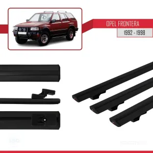 Opel Frontera 1992-1998 Arası ile uyumlu Basic Model Ara Atkı Tavan Barı SİYAH 3 ADET - Görsel 3