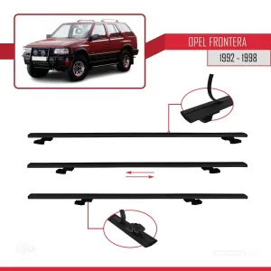 Opel Frontera 1992-1998 Arası ile uyumlu Basic Model Ara Atkı Tavan Barı SİYAH 3 ADET - Görsel 5