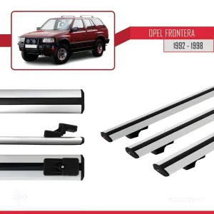 Opel Frontera 1992-1998 Arası ile uyumlu Basic Model Ara Atkı Tavan Barı GRİ 3 ADET - Görsel 3