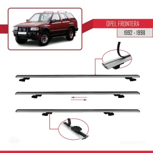 Opel Frontera 1992-1998 Arası ile uyumlu Basic Model Ara Atkı Tavan Barı GRİ 3 ADET - Görsel 5