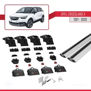 Opel CROSSLAND X 2017-2020 Arası ile uyumlu ACE-2 Ara Atkı Tavan Barı GRİ - Görsel 5