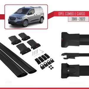 Opel Combo (E) PANELVAN 2019-2022 Arası ile Uyumlu FLY Model Ara Atkı Tavan Barı SİYAH thumb 5