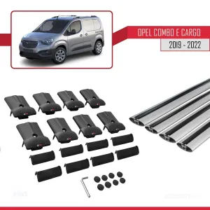 Opel Combo (E) PANELVAN 2019-2022 Arası ile uyumlu FLY Model Ara Atkı Tavan Barı GRİ 4 ADET BAR - Görsel 5