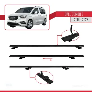 Opel Combo (E) PANELVAN 2019-2022 Arası ile uyumlu Basic Model Ara Atkı Tavan Barı SİYAH 3 ADET thumb 5