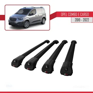 Opel Combo (E) PANELVAN 2019-2022 Arası ile uyumlu ACE-1 Ara Atkı Tavan Barı SİYAH 4 ADET BAR thumb 3