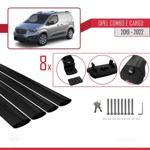 Opel Combo (E) PANELVAN 2019-2022 Arası ile uyumlu ACE-1 Ara Atkı Tavan Barı SİYAH 4 ADET BAR thumb 5