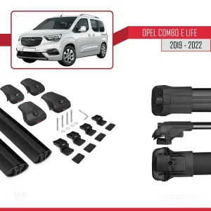 Opel Combo (E) PANELVAN 2019-2022 Arası ile uyumlu ACE-1 Ara Atkı Tavan Barı SİYAH thumb 5