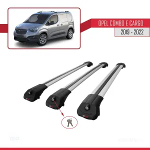 Opel Combo (E) PANELVAN 2019-2022 Arası ile uyumlu ACE-1 Ara Atkı Tavan Barı GRİ 3 ADET BAR thumb 4