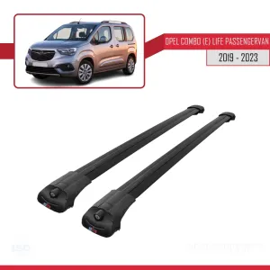 Opel Combo (E) Life PASSENGERVAN 2019-2023 Arası ile uyumlu ACE-1 Ara Atkı Tavan Barı SİYAH - Görsel 3