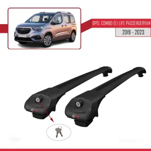 Opel Combo (E) Life PASSENGERVAN 2019-2023 Arası ile uyumlu ACE-1 Ara Atkı Tavan Barı SİYAH - Görsel 4