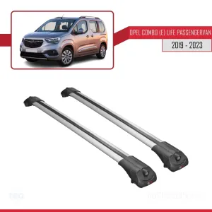 Opel Combo (E) Life PASSENGERVAN 2019-2023 Arası ile uyumlu ACE-1 Ara Atkı Tavan Barı GRİ - Görsel 3